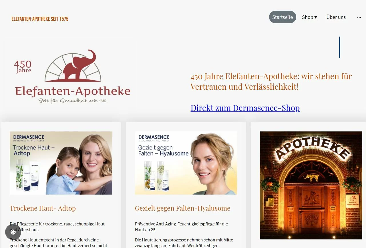 Kurzer Einblick in den Kosmetikshop der Elefanten-Apotheke